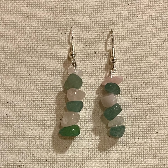 Rose quartz earrings - Picture 1 of 1